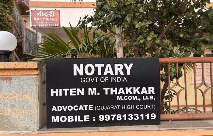 Advocate & Notary - Hiten M. Thakkar - Feature Photo